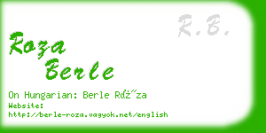 roza berle business card